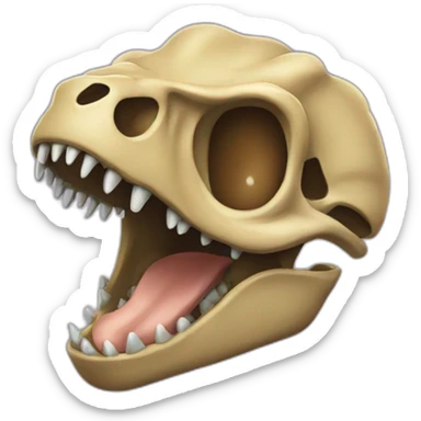 baby trex skull sticker