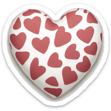 A heart with cow prints sticker