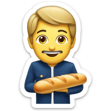 french with baguette sticker