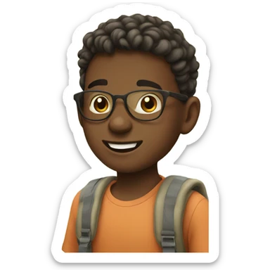 boys enjoying summer outdoors sticker