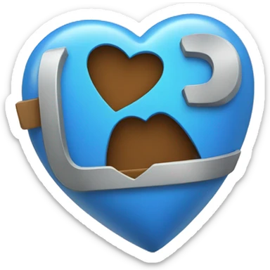 A blue heart with a single click cursor over it, representing the "One Click Home" theme in a warm and friendly way. #6A5ACD sticker