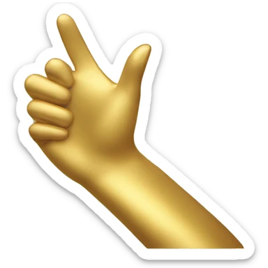 gold girl emoji looking into elbow with other arm pointed up both following a similar horizontal line sticker