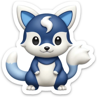 Oshawott-Meowstic-fusion sticker