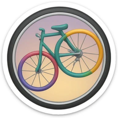 G on a Bike Wheel sticker
