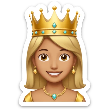 Una persona enamorado y con una corana sticker