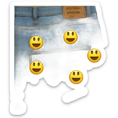 bellbottom jeans with smiley face patches sticker