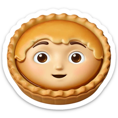 tart food in 3d memoji style no faces sticker