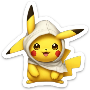 picachu wearing cloths sticker