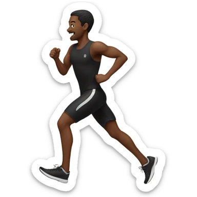 Run  ,black sticker