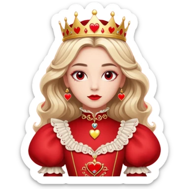 Freya Skye lose my head junior Eurovision 2022 red queen of hearts style sticker