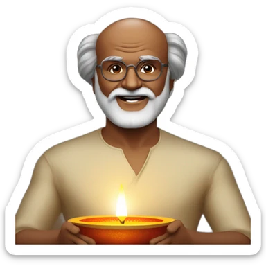 rajinikanth celebrating Diwali  sticker