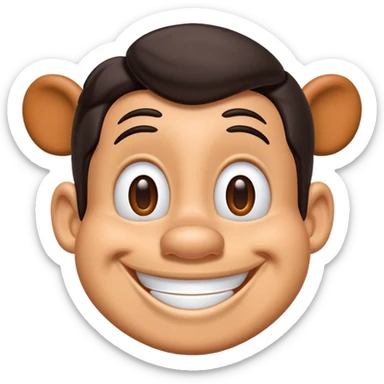 Goofy from Disney smiling sticker