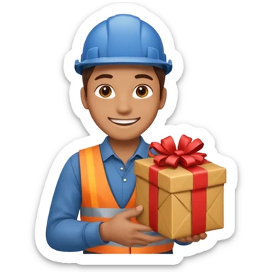gift with an worker sticker
