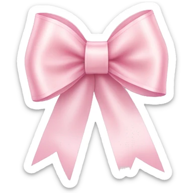 light pink ribbon bow sticker