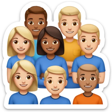 Software Engineering team (multi sex and ethnicity) sticker