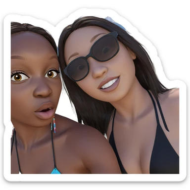 sunny day bikini fun sticker