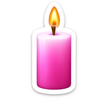 Pink candle sticker