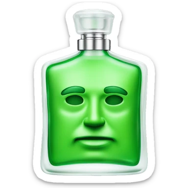 Le Male Perfume bottle in the shape of a green man's body sticker