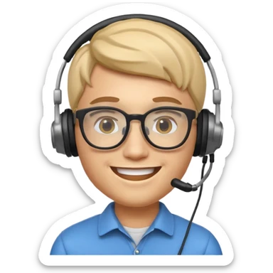 3D imoji of Young man who is graphics design sticker