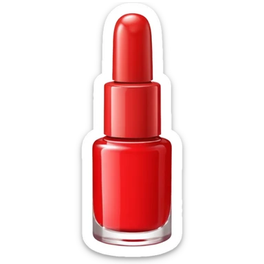 red nail polish bottle sticker
