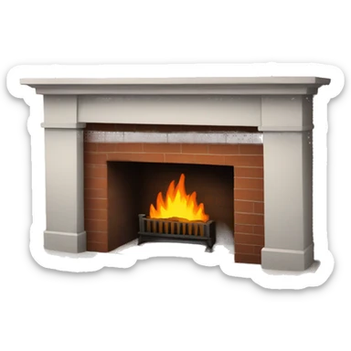 Fireplace sticker
