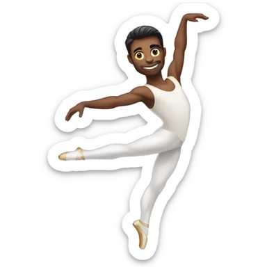 light ballet dancer man sticker