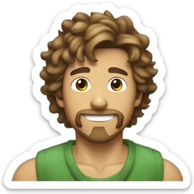 Norville Shaggy Rogers, Latino, tanned, brown hair, goatee, pierced nose stud sticker