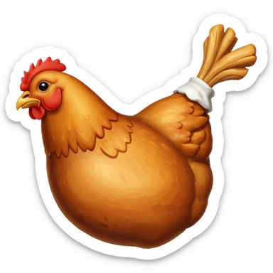 chicken fry leg sticker