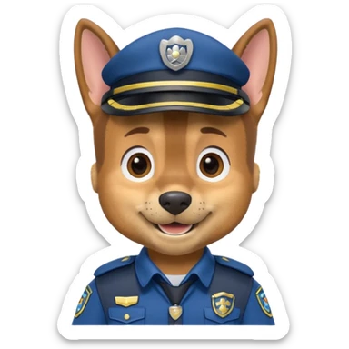 Paw patrol chase sticker