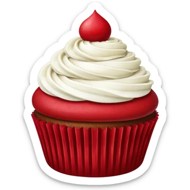 red velvet cupcake sticker