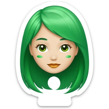 Classic hair dye (Title: Lina's salon Green) sticker