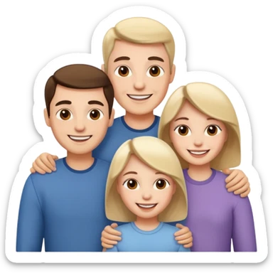 fater, mother, sister, brother sticker