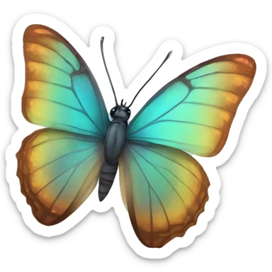 iridescent butterfly sticker