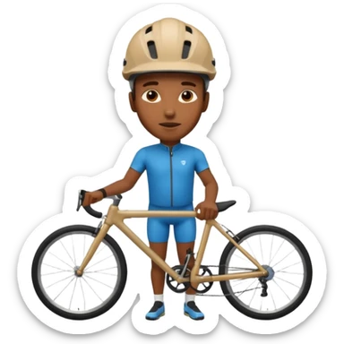 City Cyclist black man sticker