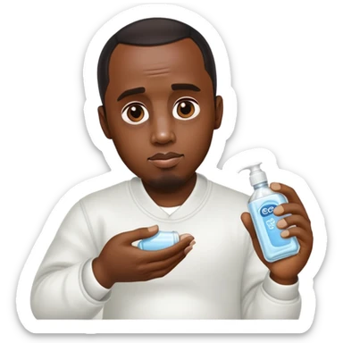 P diddy holding baby oil  sticker