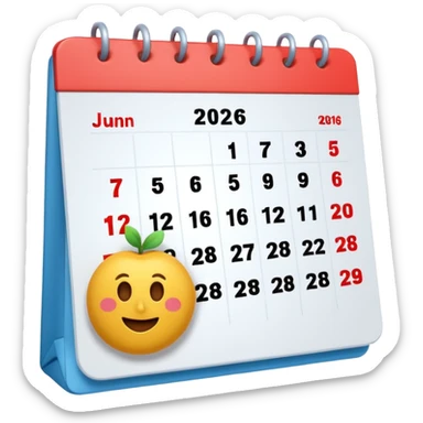 2026/ 03/ 08 Calendar 3d animation Ai sticker