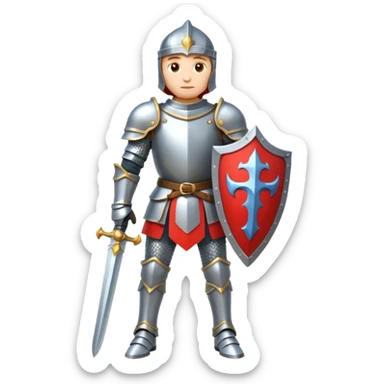 brave knight full body sticker