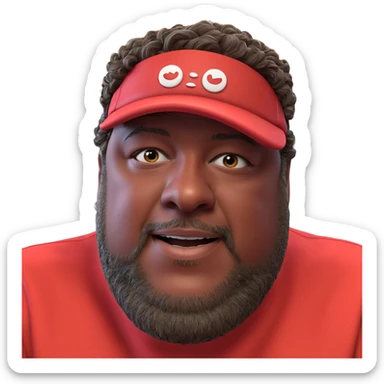 male portrait in red attire sticker