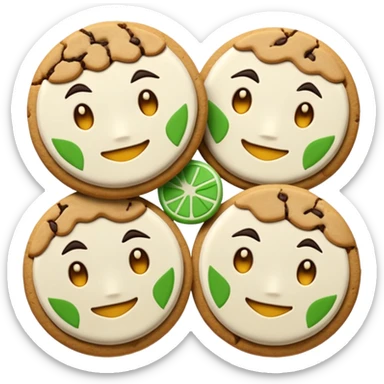 Genji cookie emoji, simple and cute sticker