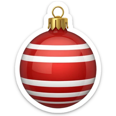 A Red Striped Ornament sticker