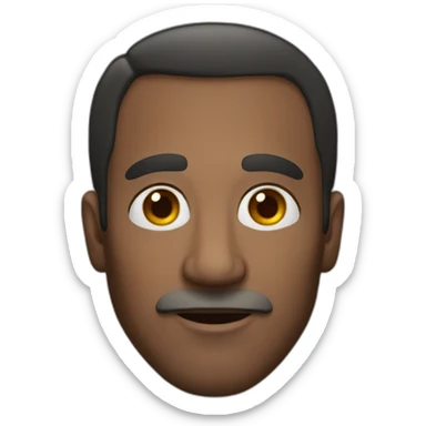 dark-skinned Spanish man without beard, 50 years old sticker