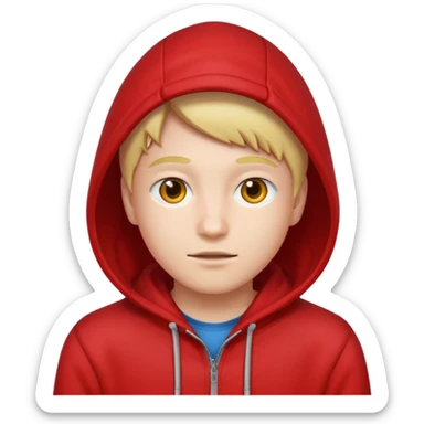 Red hoodie sticker