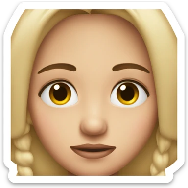 pleading eyes with a feint blush sticker