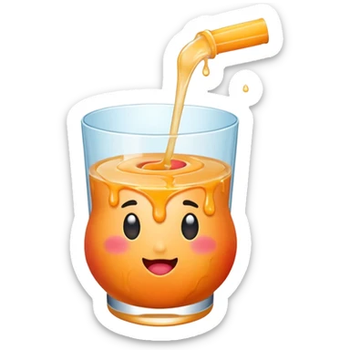 gaping hole leaking peach sticker