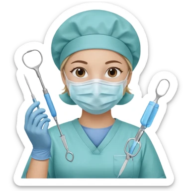 scrub nurse sterile stuff sticker