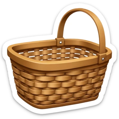 empty wicker basket sticker