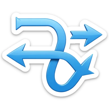 Dual language translation symbol icon. On the left, the Latin letter 'A'. On the right, the Arabic letter 'ع'. A stylish arrow or cycle sign connecting them. Blue and white color palette, 3D render style, glossy finish, isolated on white. sticker