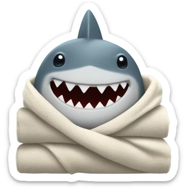 Shark with blanket sticker