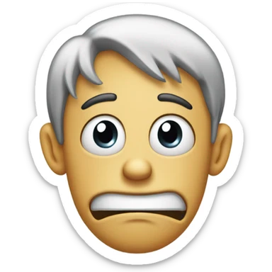 Funny face crying  sticker