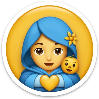 Bir kadın ve genç erkek yatakta sarılıyorlar sticker